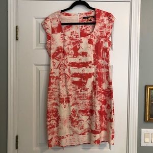 Linen cap sleeve dress